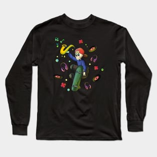 Punk Skateboarding Skeleton Long Sleeve T-Shirt